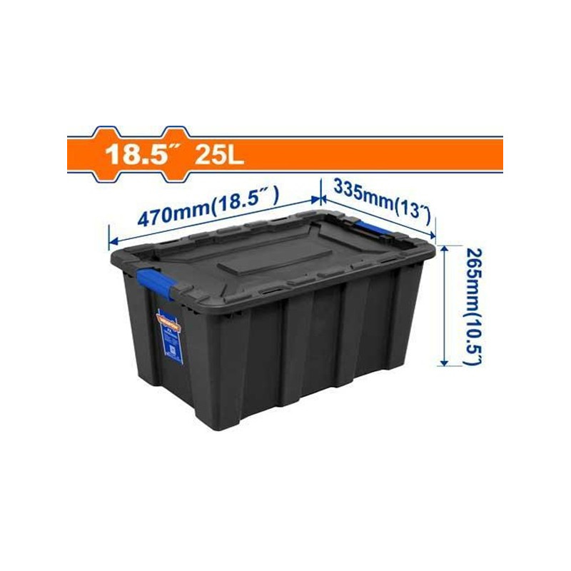 BAUL PLASTICO WADFOW CON TAPA  25 LT WTB3325