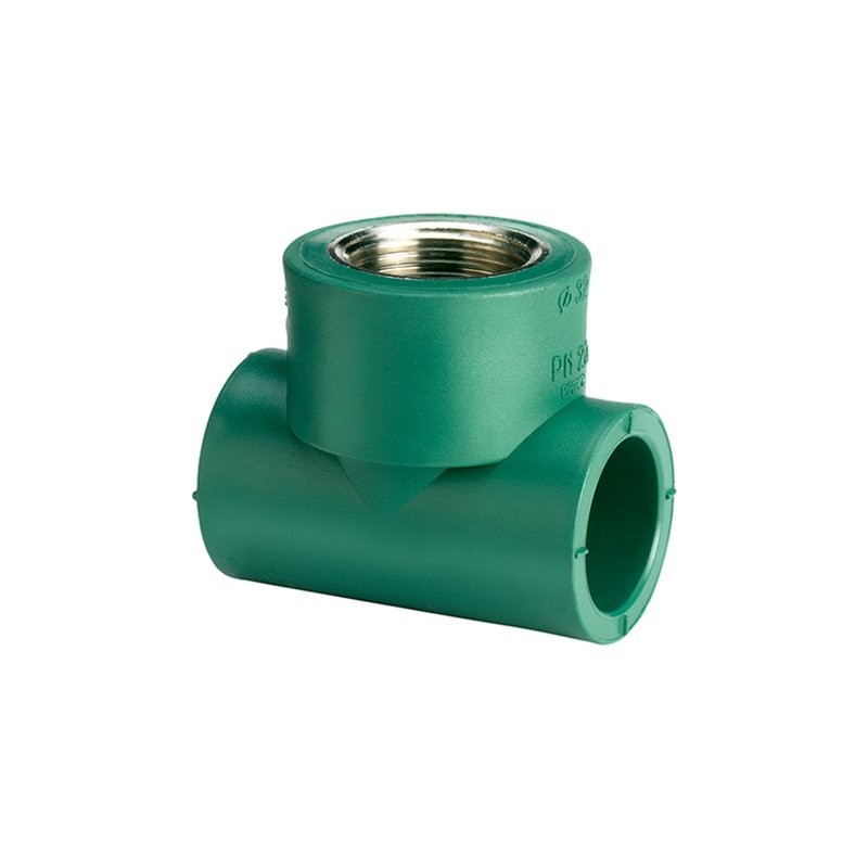 TEE REDUCCION CENTRAL FUSION ROSCA H VERDE M 25 X 1/2