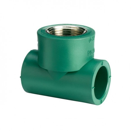 TEE REDUCCION CENTRAL FUSION ROSCA H VERDE M 25 X 1/2