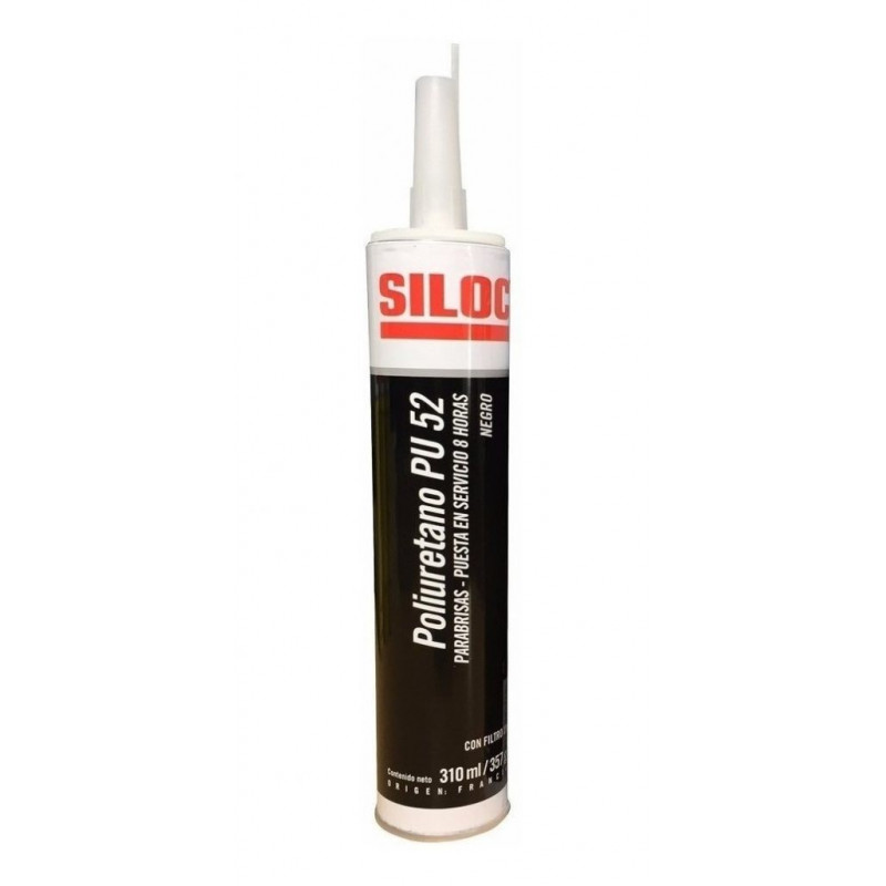 SELLADOR SILOC POLIURETANICO PU52 NEGRO PARABRISAS-310-ML