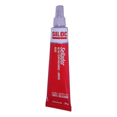 SELLADOR SILOC SILICONA ROJO ALTA TEMP.- 25-GRS