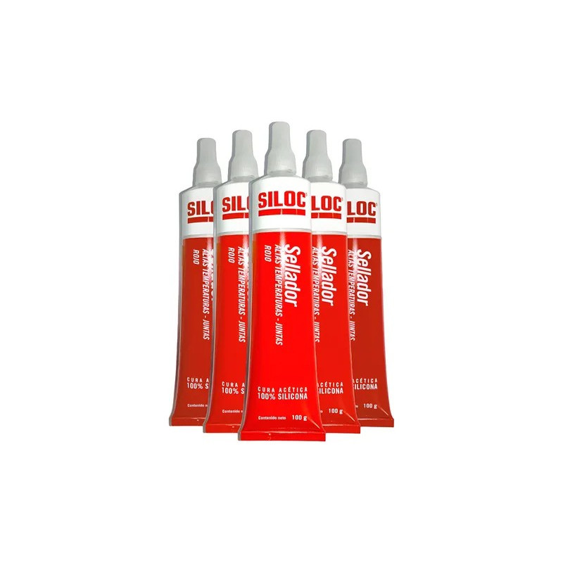 SELLADOR SILOC SILICONA ROJO ALTA TEMP.-100-GRS
