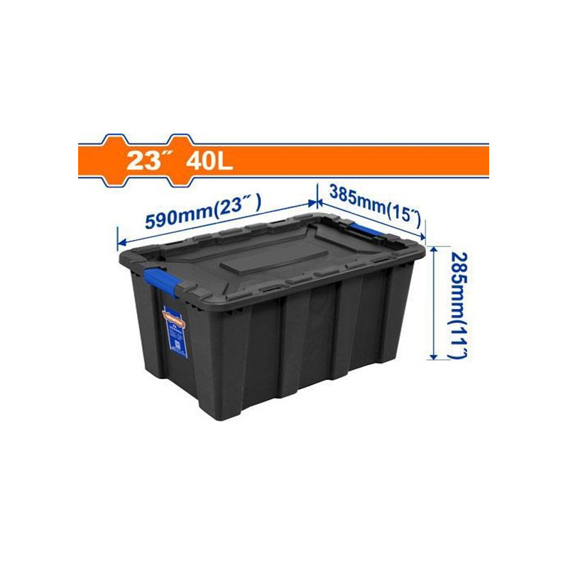 BAUL PLASTICO WADFOW CON TAPA  40 LT WTB3340