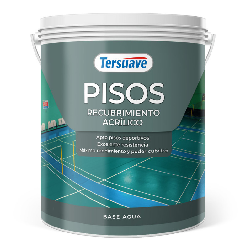 PINTURA PISOS DEPORTIVOS TERSPORT TERSUAVE GRIS PLOMO- 4-LT