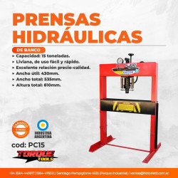 PRENSA HIDRAULICA 15TN DE...