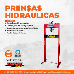 PRENSA HIDRAULICA 15TN DE...