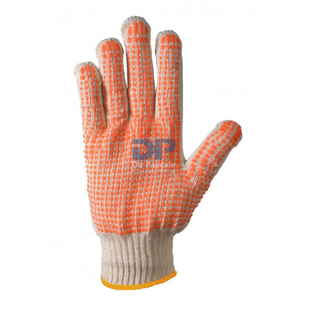 GUANTES TEJIDO G 7 ALGODON MOTEADO N° 8 DPS -PACK X 24 PARES-