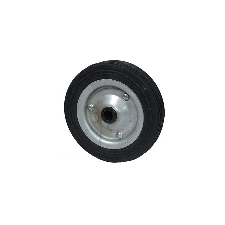 RUEDA CHAPA Y GOMA LIV. BUJE NYLON 125 X 30MM 10125