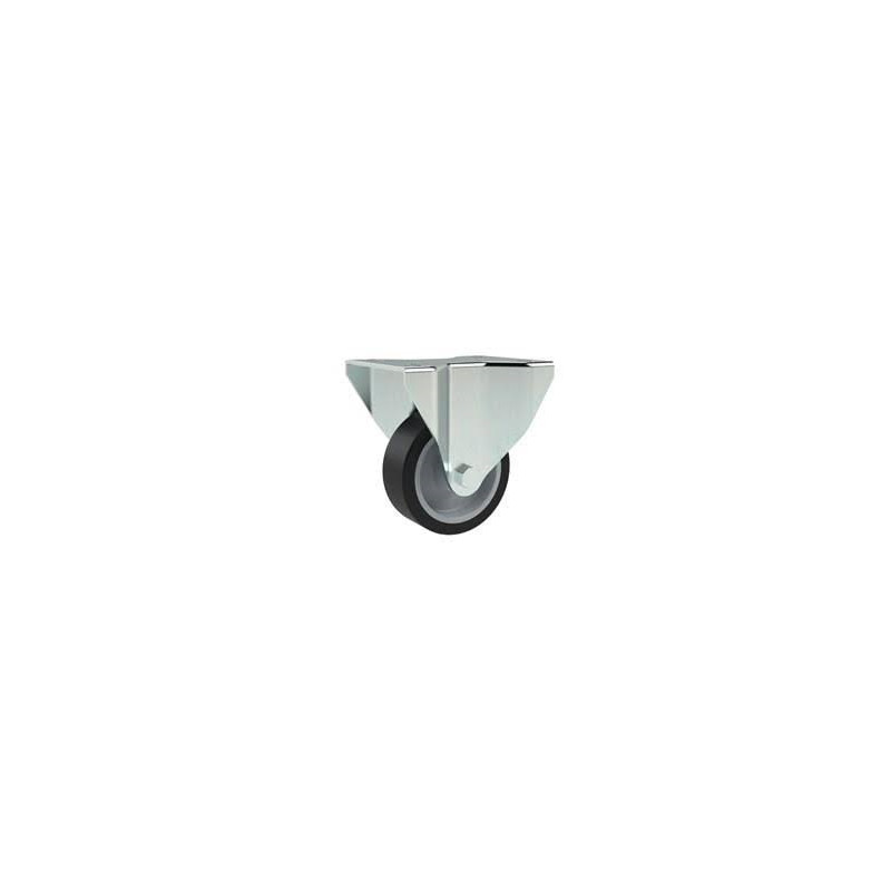 RUEDA PPL Y GOMA GRIS  50X20 FIJA C/BASE HC210BPF