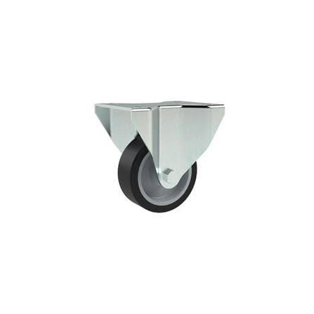 RUEDA PPL Y GOMA GRIS  75X25 FIJA C/BASE HC310BPF