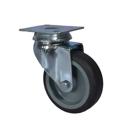 RUEDA PPL Y GOMA GRIS  75X25 GIR C/BASE  HC210BPG