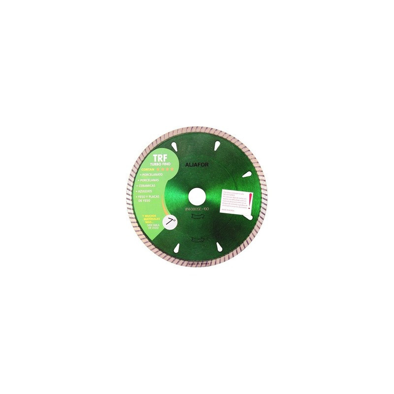 DISCO DIAMANTADO ALIAFOR TURBO TRF FINO PORCELANATO 7"