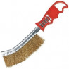 CEPILLO DE ACERO CURVO BRONCEADO MANGO PLASTICO MOTA