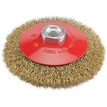 CEPILLO DE ACERO PARA AMOLADORAS TIGERLION CONICO RIZADO  85MM