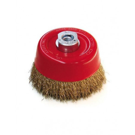 CEPILLO DE ACERO PARA AMOLADORAS TIGERLION COPA RIZADO 100MM