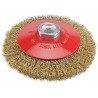 CEPILLO DE ACERO PARA AMOLADORAS FPL CONICO RIZADO TUERCA M14  96MM (C1003)