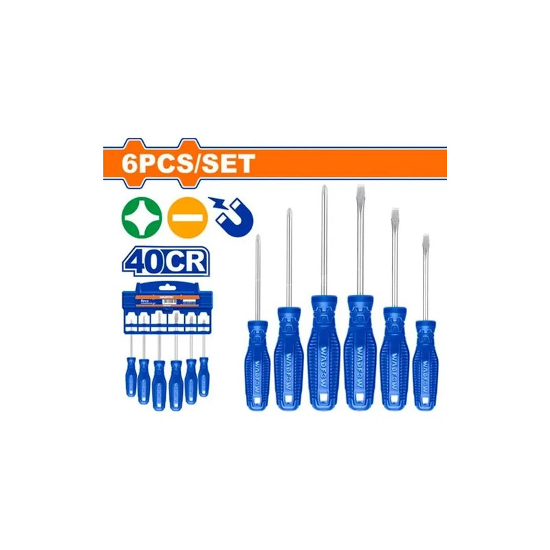DESTORNILLADOR WADFOW JUEGO X  6 PZS WSSA406