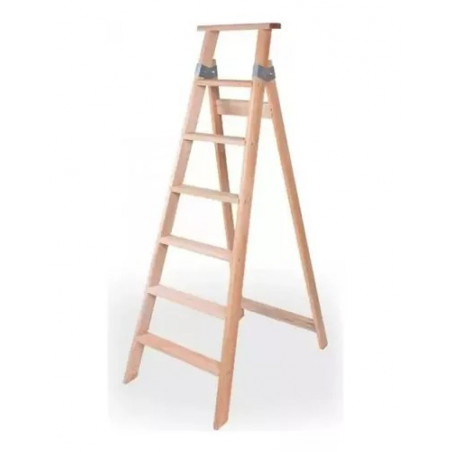 ESCALERA DE MADERA FAMILIAR SIMPLE  8 ESCALONES SANTA RITA