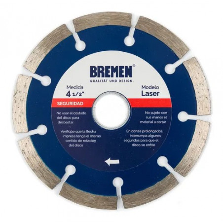 DISCO DIAMANTADO BREMEN SEGMENTADO 4.5" 4526