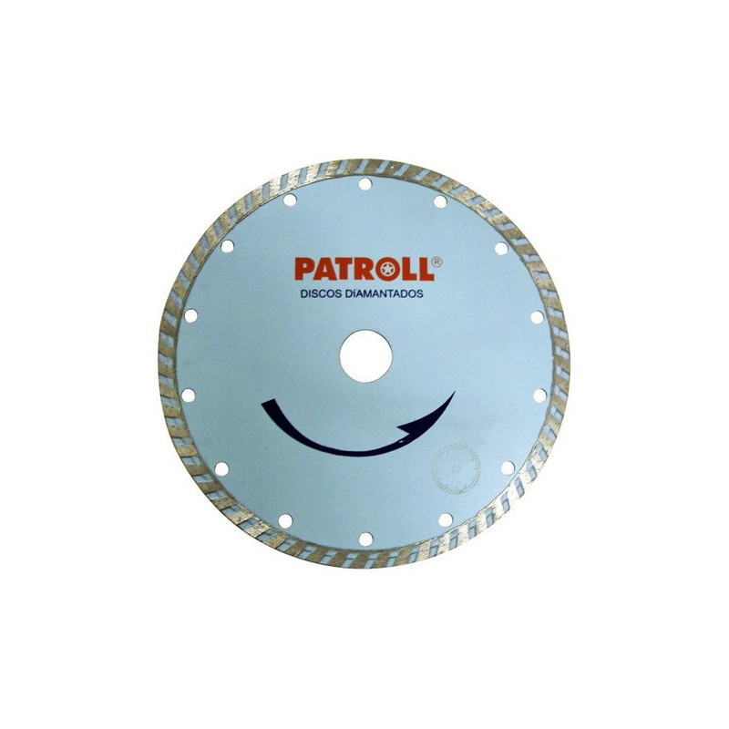 DISCO DIAMANTADO PATROLL GRIS TURBO 7"