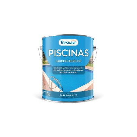 PINTURA PISCINAS CAUCHO ACRILICO TERSUAVE AZUL - 4-LT