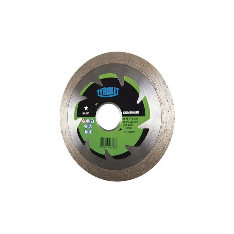 DISCO DIAMANTADO TYROLIT BASIC CONTINUO 7"