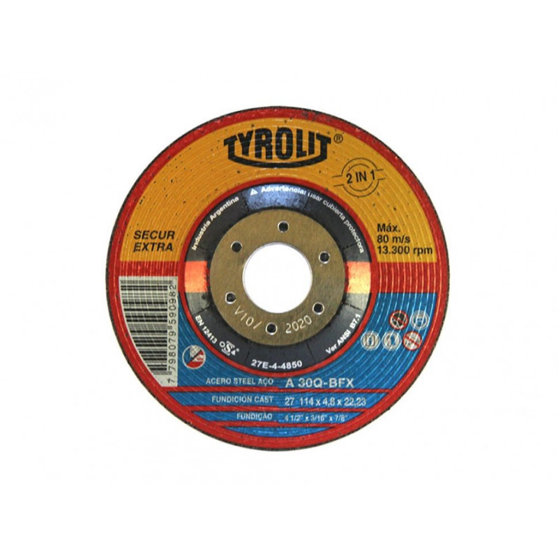 DISCO TYROLIT SECUR AMOLAR O/A 4.5" X 4.80