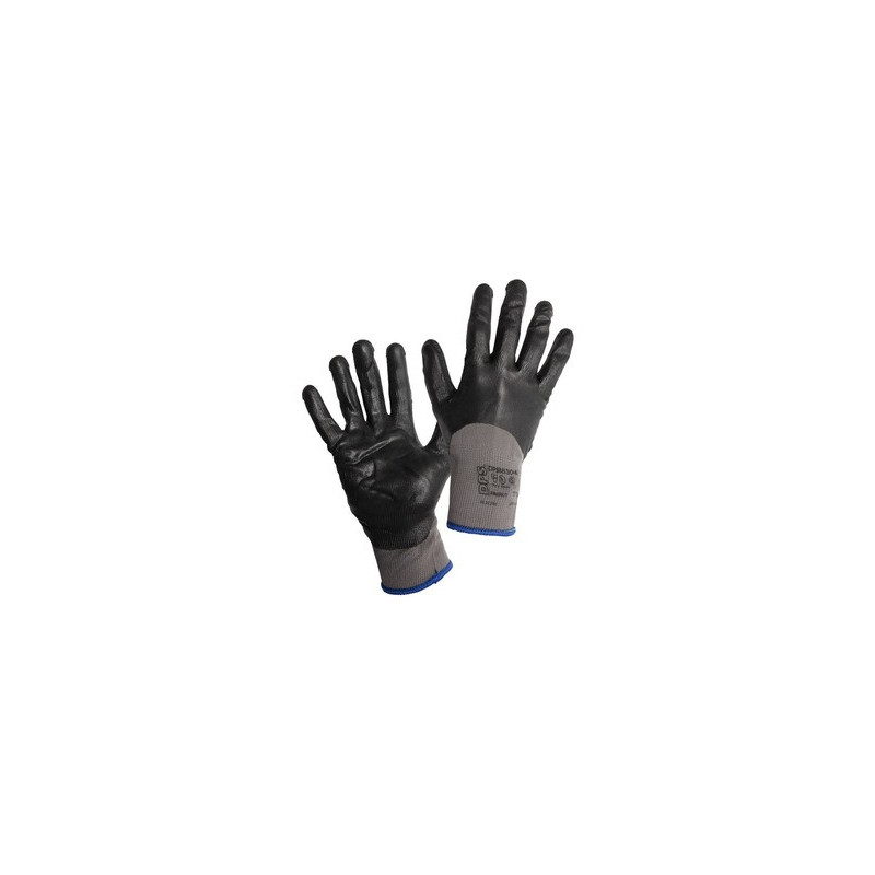 GUANTES TEJIDO DPS NITRILO G13 GRIS BAÑO COMPLETO T10 88305