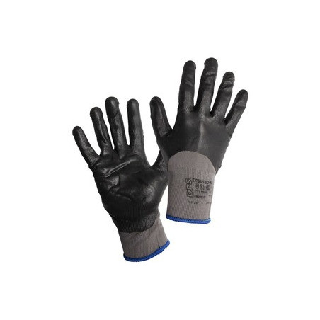 GUANTES TEJIDO DPS NITRILO G13 GRIS BAÑO COMPLETO T10 88305
