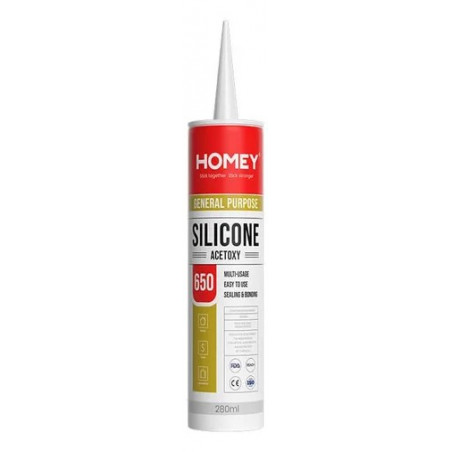 SELLADOR SILICONA HOMEY ACETICA TRANSPARENTE -280-GR