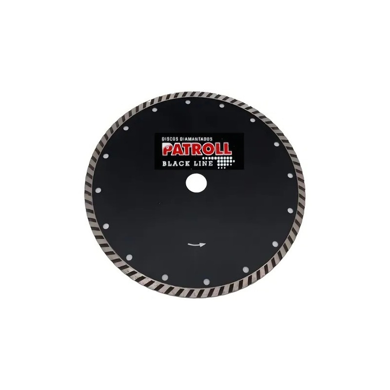 DISCO DIAMANTADO PATROLL BLACK TURBO 9" (BRAVO)