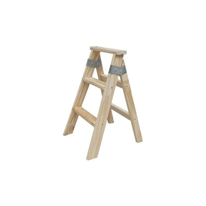 ESCALERA DE MADERA FAMILIAR SIMPLE  3 ESCALONES SANTA RITA