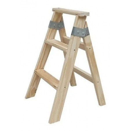 ESCALERA DE MADERA FAMILIAR SIMPLE  3 ESCALONES SANTA RITA