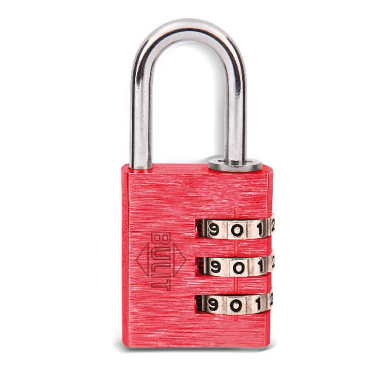 CANDADO BULIT COMBINACION ALUMINIO 20 MM ROJO