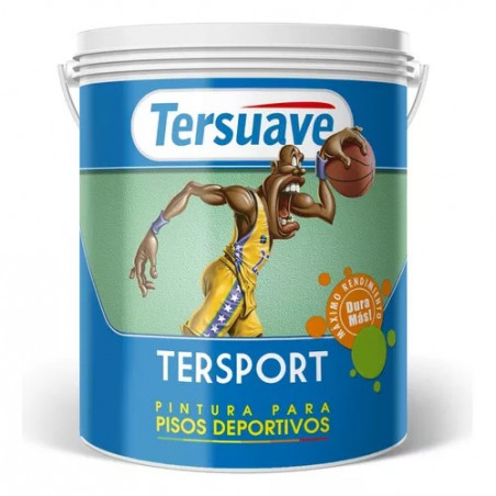 PINTURA PISOS DEPORTIVOS TERSPORT TERSUAVE GRIS PLOMO- 4-LT
