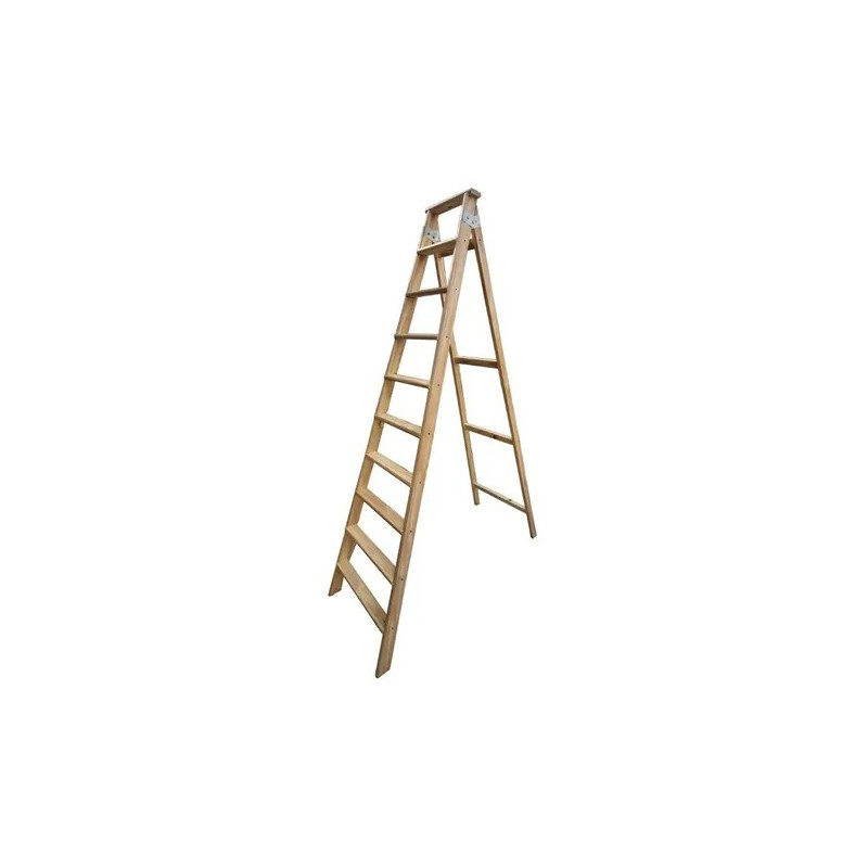 ESCALERA DE MADERA FAMILIAR SIMPLE 10 ESCALONES SANTA RITA