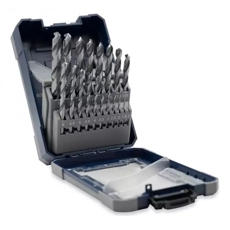 MECHA ACERO RAPIDO JUEGO BREMEN 25 PZS 1 A 13MM CAJA PLASTICA 7885