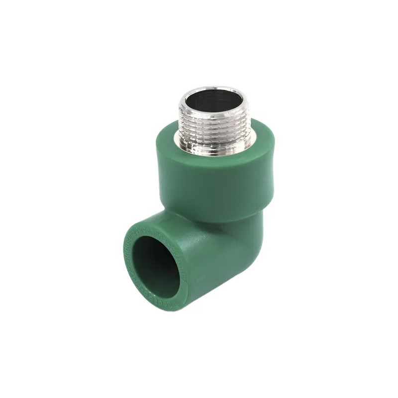 CODO 90 FUSION ROSCA METAL MACHO VERDE M 25 X 1/2"