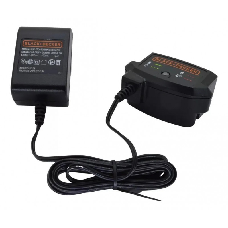 CARGADOR DE BATERIAS BLACK DECKER ION LITIO LD116/LD120 N588730