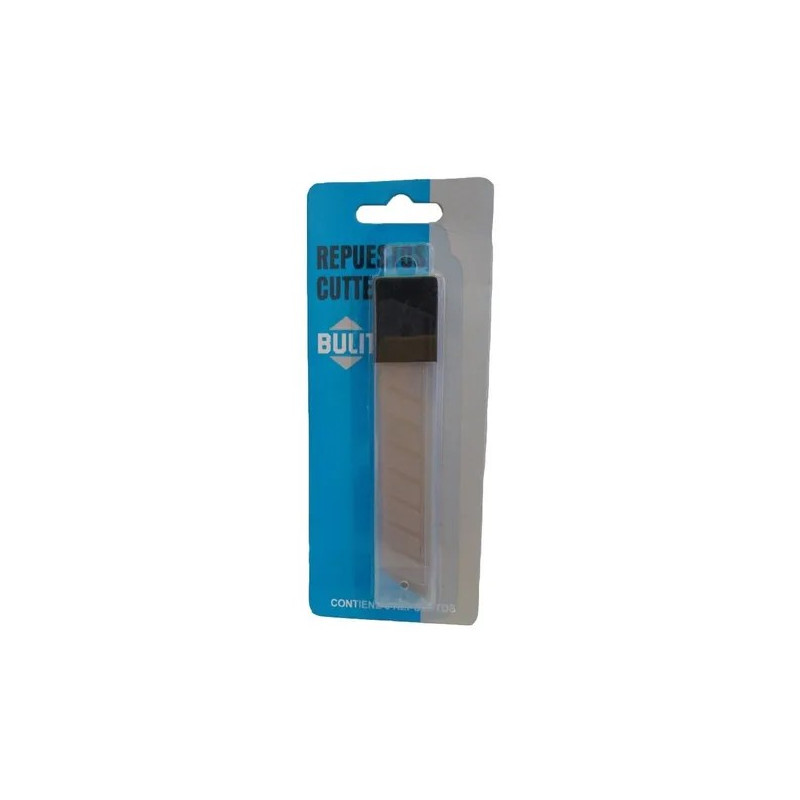 HOJA REPUESTO CUTTER  9MM BULIT -10-UN