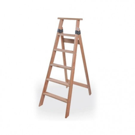 ESCALERA DE MADERA FAMILIAR SIMPLE  6 ESCALONES SANTA RITA