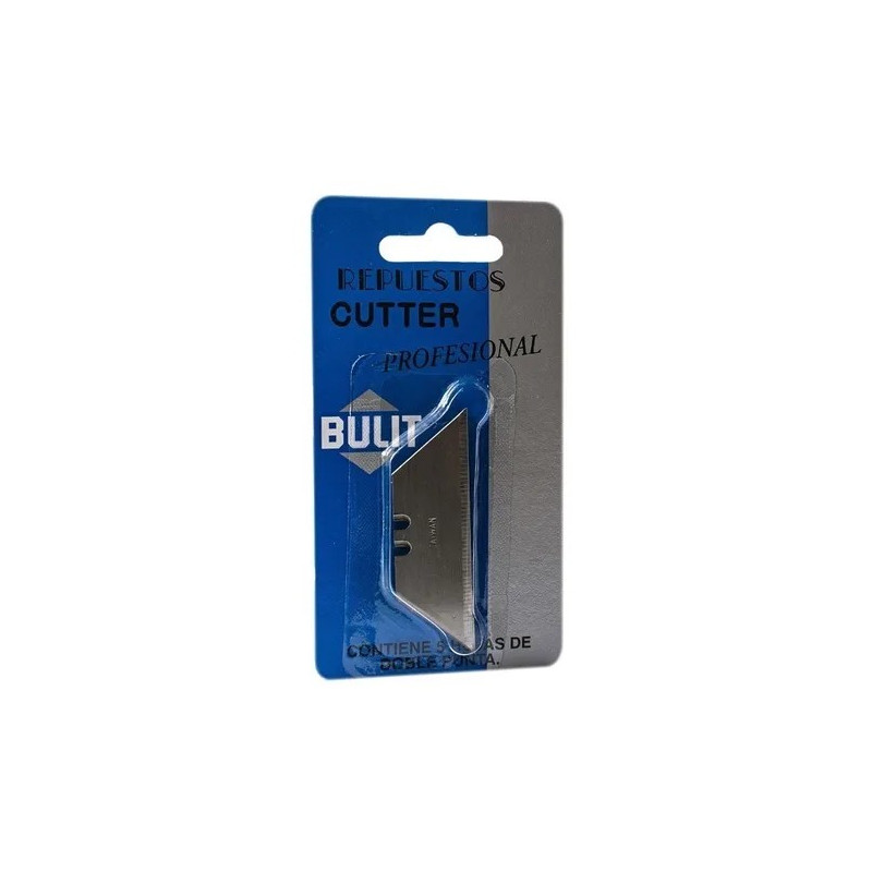 HOJA REPUESTO CUTTER TRAPEZOIDAL BULIT X 5UN