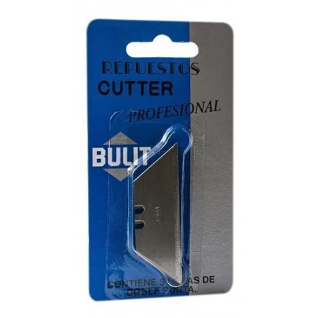 HOJA REPUESTO CUTTER TRAPEZOIDAL BULIT X 5UN