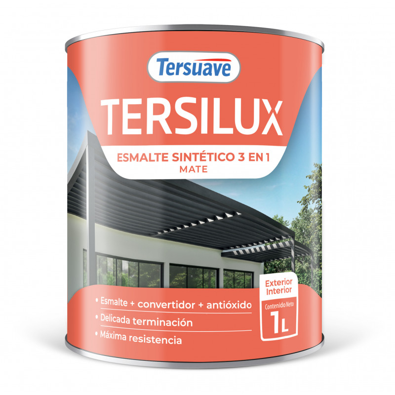 ESMALTE SINTETICO MATE 3 EN 1 TERSUAVE NEGRO - 1.00-LT