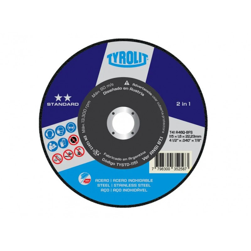 DISCO TYROLIT STANDAR AMOLAR O/A 4.5" X 4.8