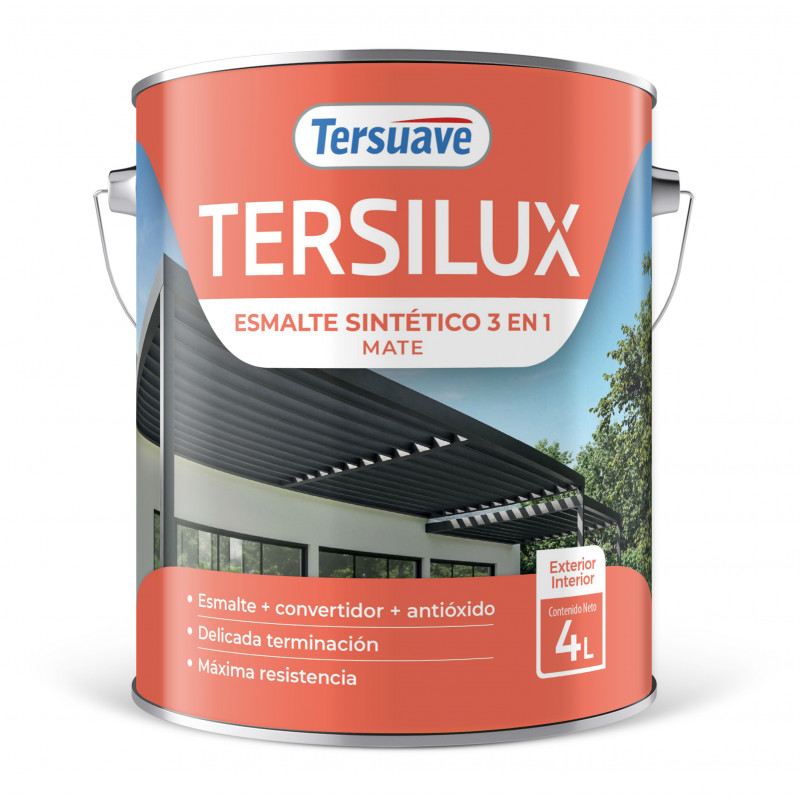 ESMALTE SINTETICO MATE 3 EN 1 TERSUAVE NEGRO - 4.00-LT