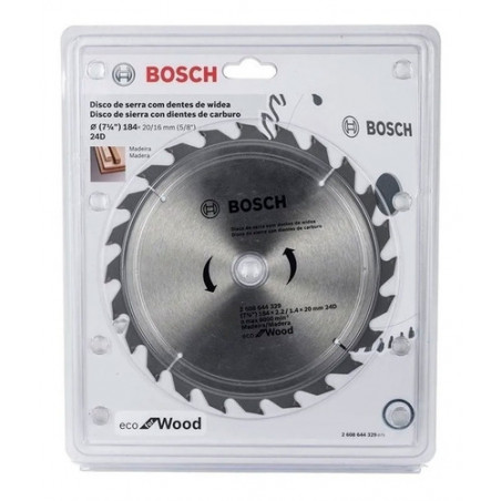 HOJA DE SIERRA CIRCULAR BOSCH ECO WOOD 7.1/4"  60D 2608644331