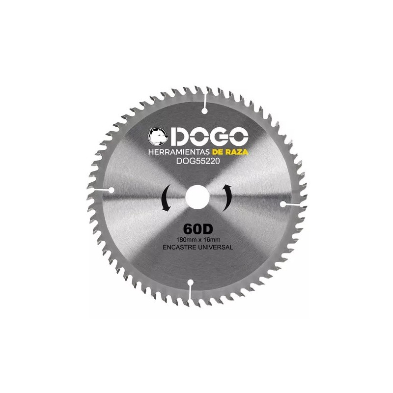HOJA DE SIERRA CIRCULAR DOGO  7.1/4" X 60D WIDIA (180X60)