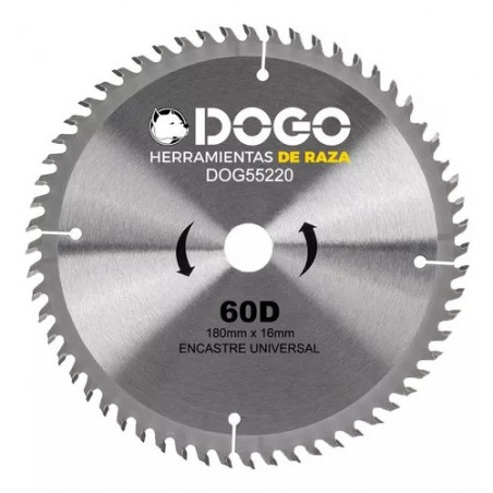 HOJA DE SIERRA CIRCULAR DOGO  7.1/4" X 60D WIDIA (180X60)