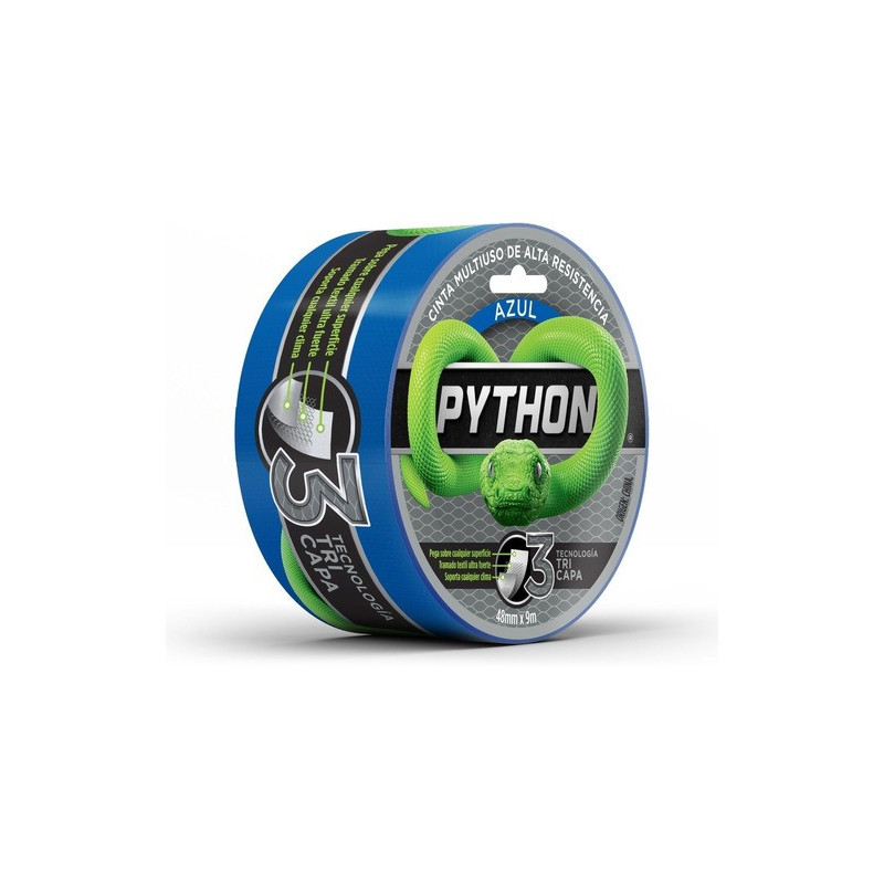 CINTA DUCT TAPE PYTHON 48MM X 9 MTS AZUL